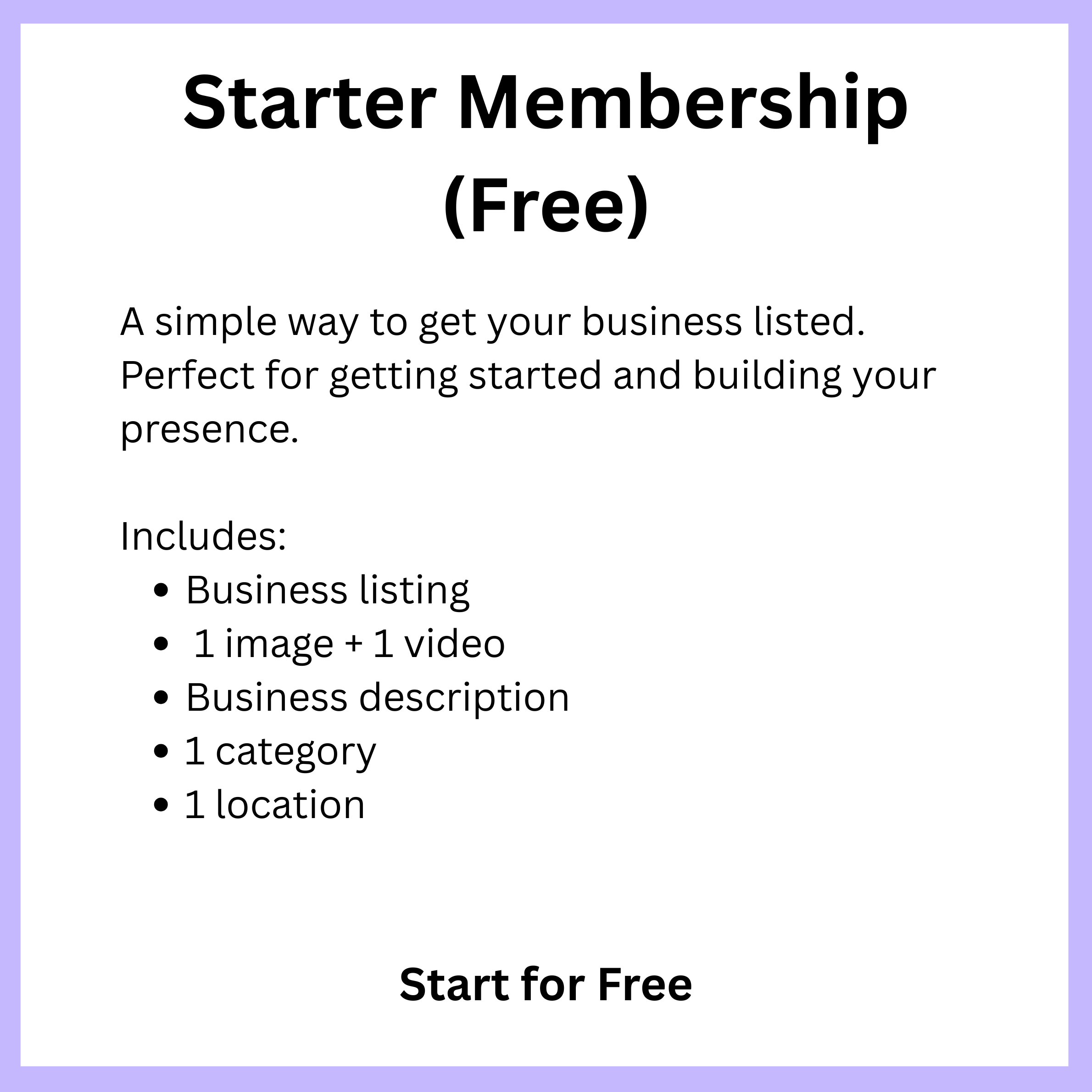 starter membership